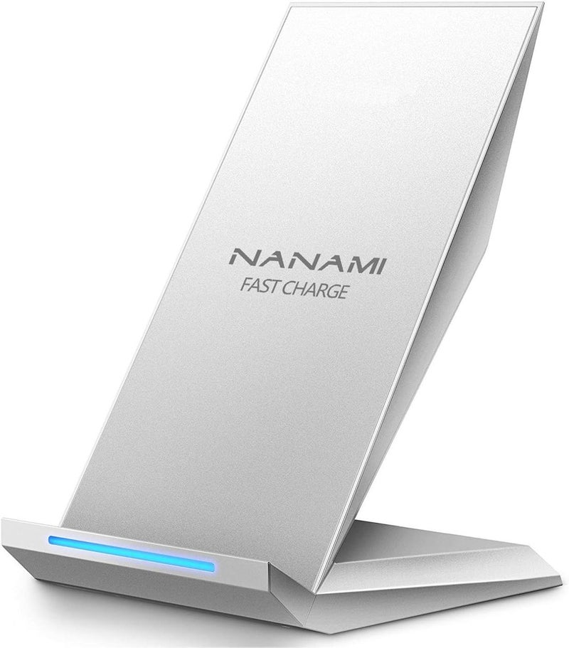NANAMI  Fast Wireless Charger, Qi Certified Wireless Charging Stand Compatible iPhone 17/17 Air/16/16 Plus/15/14/13/12, Desktop Charger for Samsung Galaxy S25/S24/S23/S22/S21 and Qi-Enabled Phone - Image 1